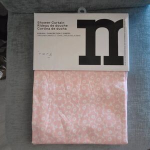 Marimekko shower curtain Pikkuinen Unikko Pink light coral cotton 72X72 New